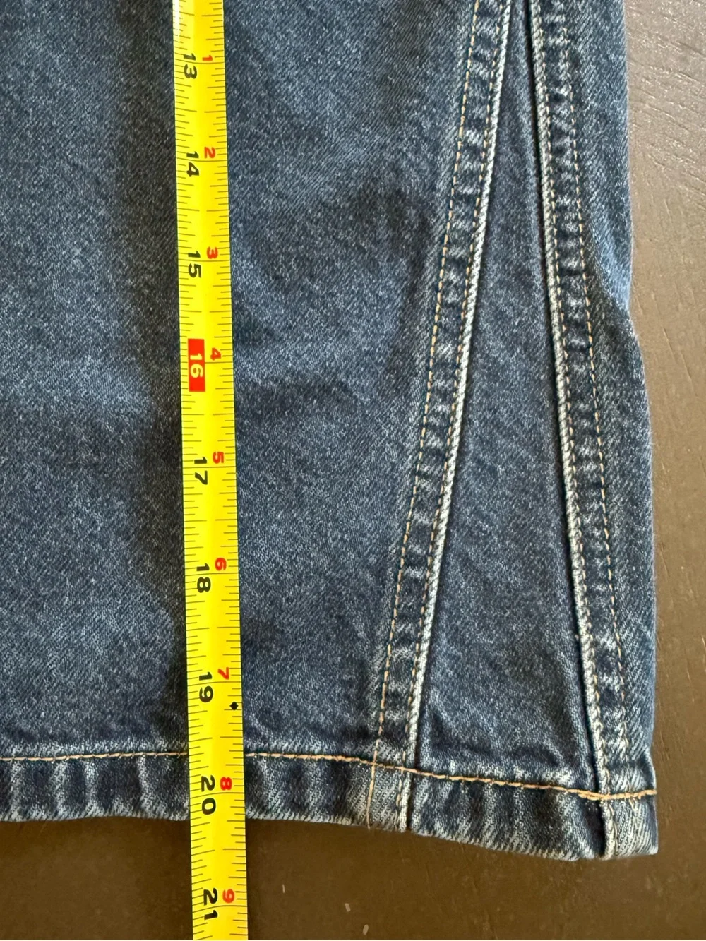 Women’s Classic Medium Wash Blue Denim Skirt Casual A-Line Size 14 Stretch